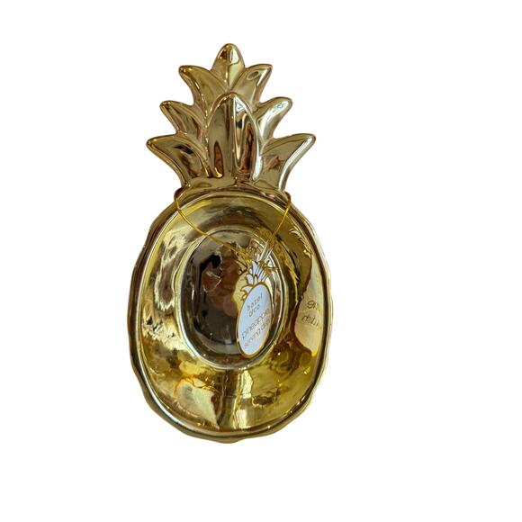 Preppy Pineapple Serving Dish Metallic Gold - Picture 1 of 3